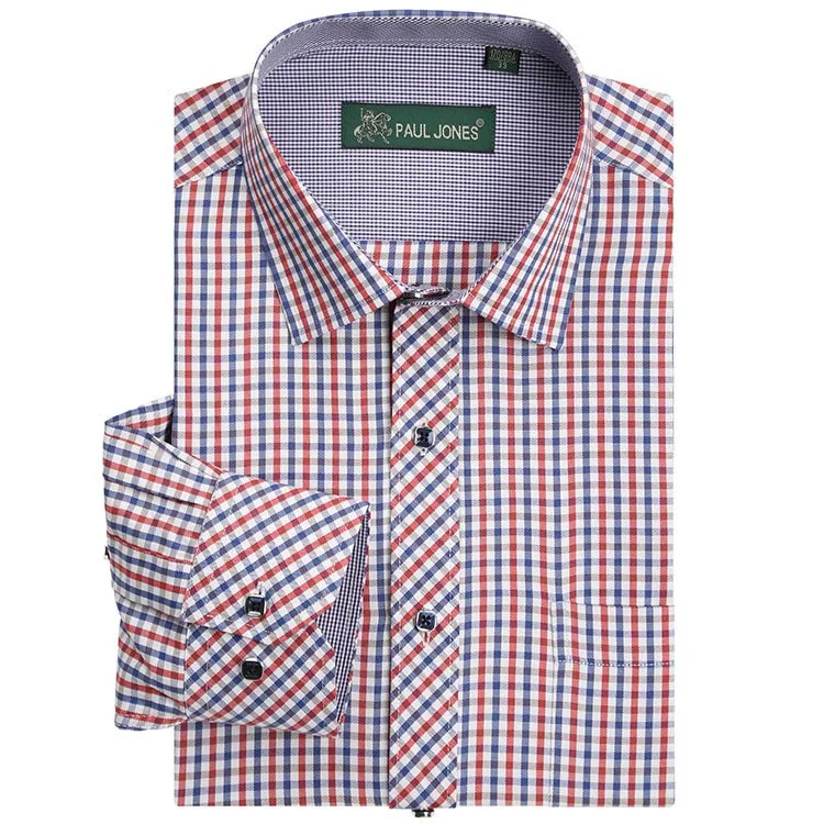 Compra camisa a cuadros de los hombres online al por mayor