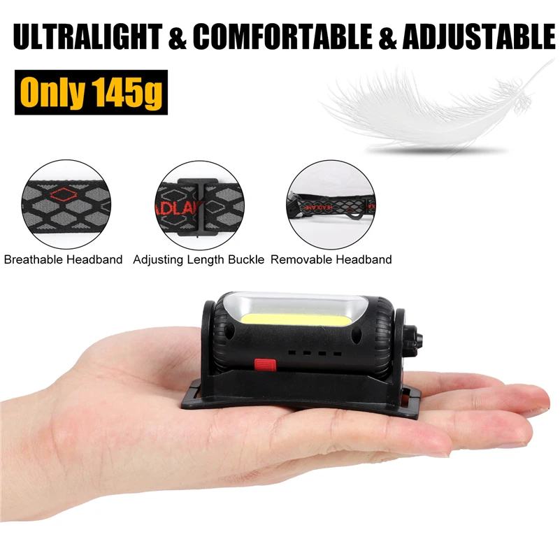 WEST BIKING 2500 Lumens LED Headlamp Bicycle Headlight USB Rechargeable No Battery Night Camping Fishing Cycling Head Flashlight