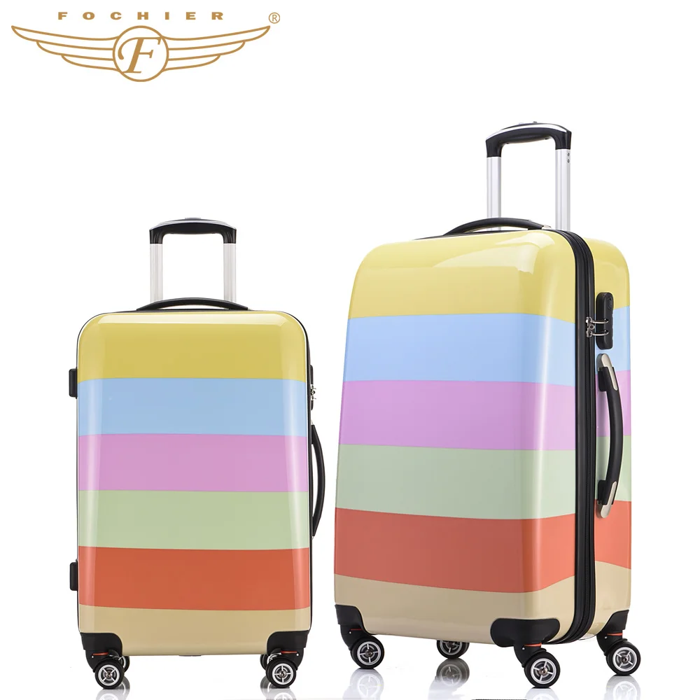 2017 New Trolley Rolling Travel Hardside Luggage Sets 20 + 24 inches 2