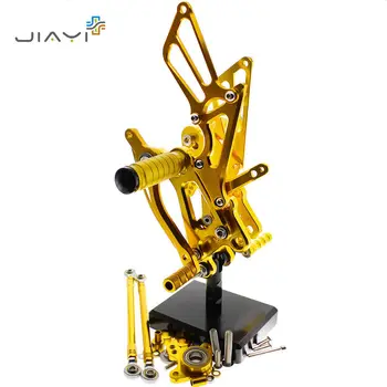 

CNC Billet Motorcycle Adjustable Rearset Foot Pegs Pedals Rest Rear set Racing For Honda CBR600RR CBR 600 RR 2003-2006 04 Gold