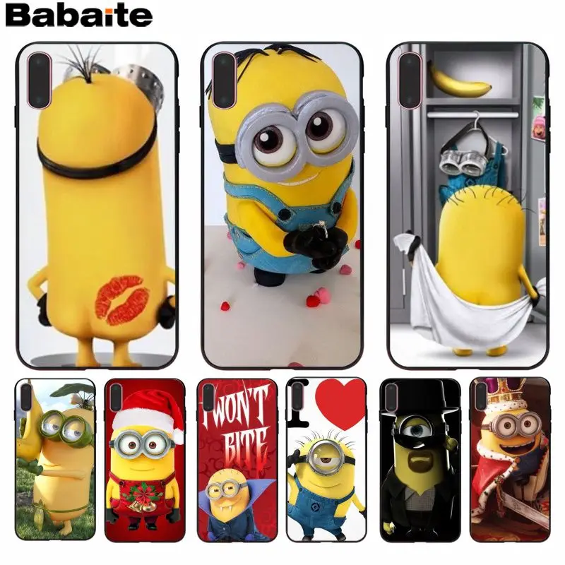 

Babaite Cute Minion Banana Yellow Man Colorful Cute Phone Accessories Case for Apple iPhone 8 7 6 6S Plus X XS MAX 5 5S SE XR