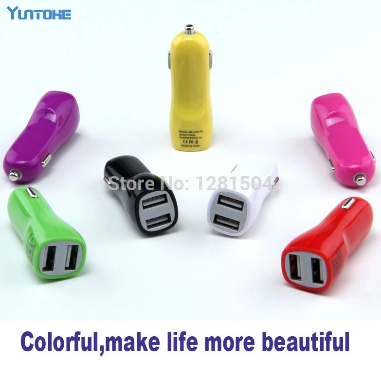Hot Selling 5V 2.1A Horn Speaker Type Dual USB Car Charger Adapter For