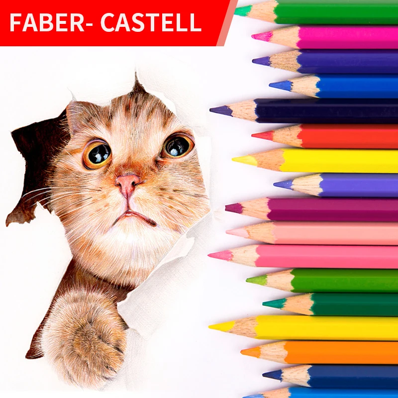 Цветные карандаши Faber Castell профессиональные деревянные для рисования 12/24/36/48/60/72
