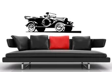 Car wall stickers vinyl decals retro old racing car, garage wall decoration stickers, home living room decoration QC28 vinyl wall stickers formula one racing sports car enthusiasts youth room shool dormitory home decoration wall decal 2ce15