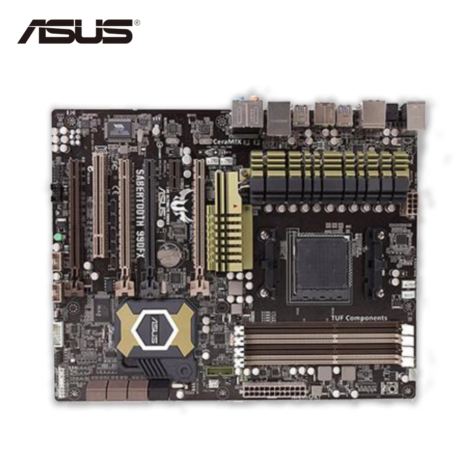 Asus SABERTOOTH 990FX Desktop Motherboard 990FX Socket AM3