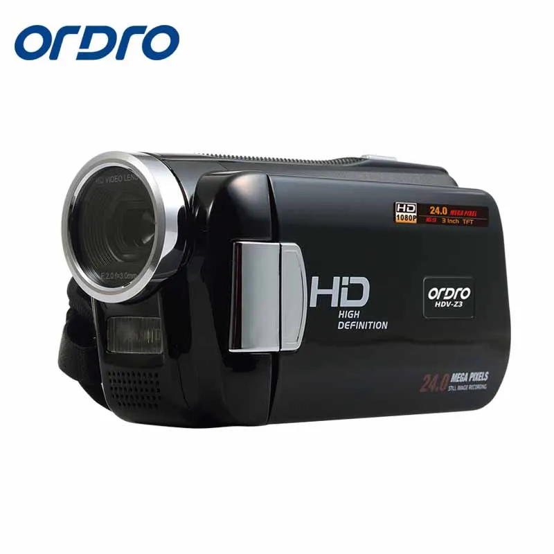 ORDRO 1080 P HD Цифровая видеокамера Макс 24MP 4x цифровой зум 3," HD экран 5MP CMOS HDMI выход