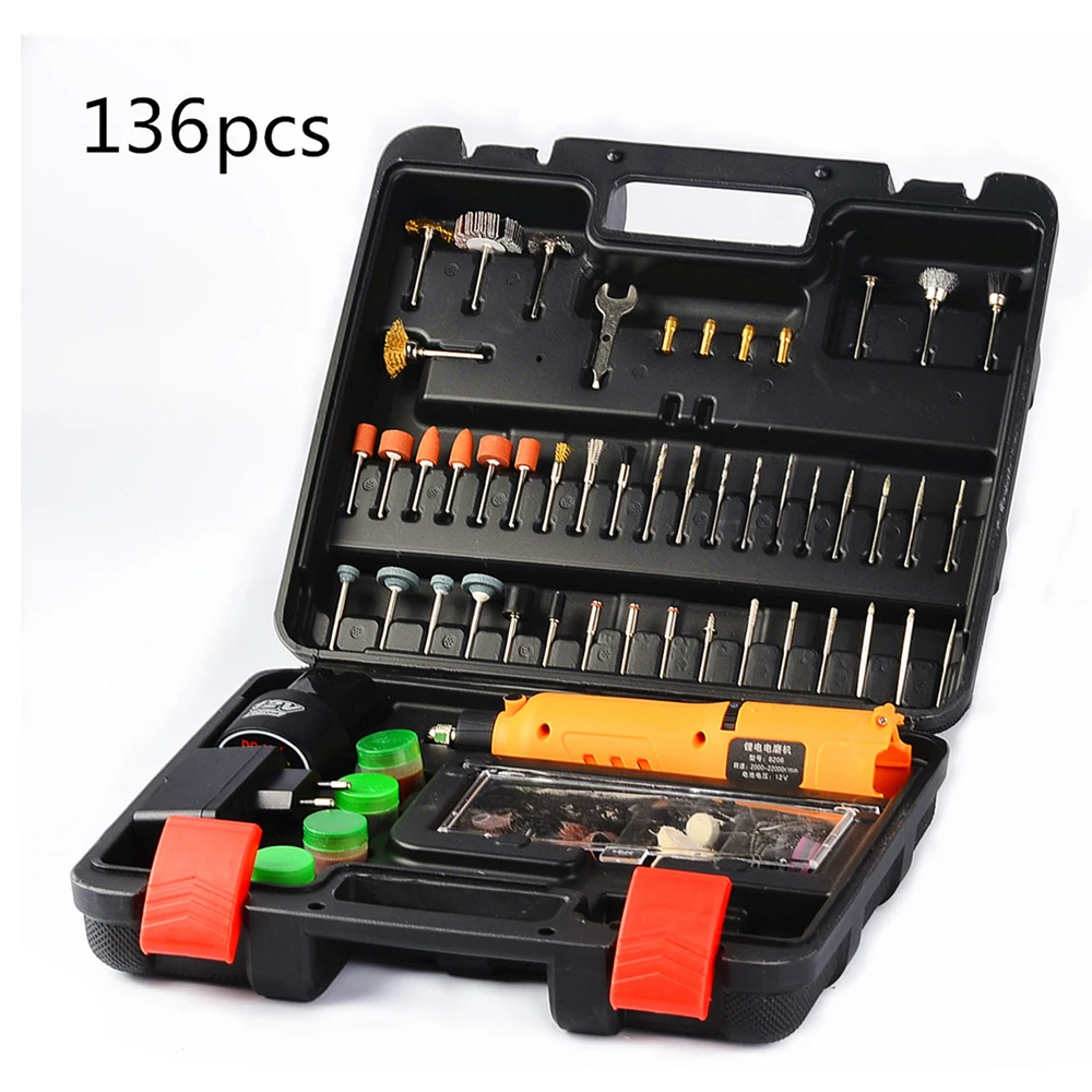 

Electric Grinder Rotary Tools Set 12V Rechargeable Cordless DIY 4 Speed Mini Grinding