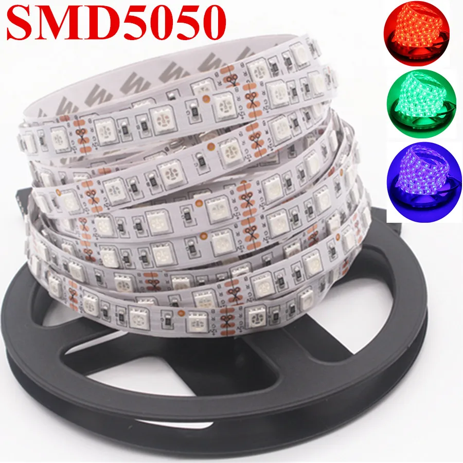 Светодиодная лента OSIDEN RGB светодиодный светильник 5050 SMD 5 м 300 светодиодный водонепроницаемый RGB Диодная лента 44Key ИК контроллер 3A источник питания