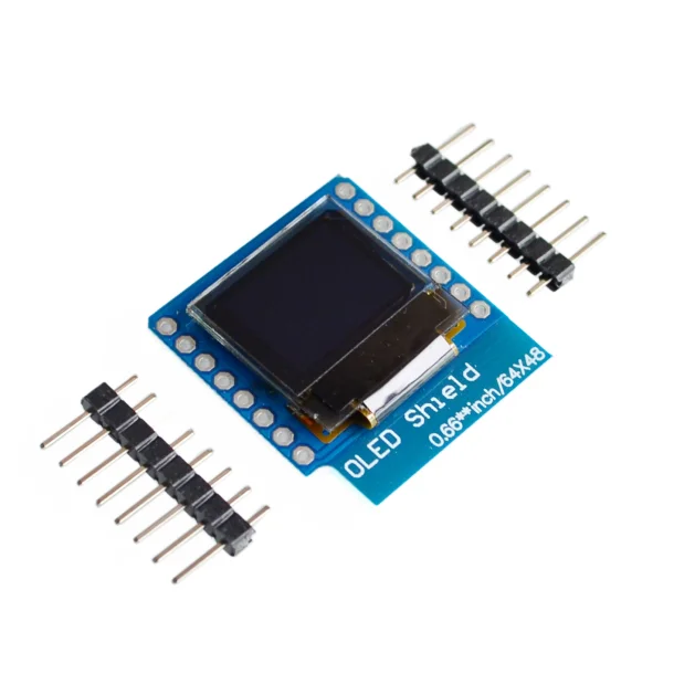 

0.66 inch OLED Display Module for WEMOS D1 MINI ESP32 Module Arduino AVR STM32 64x48 0.66" LCD Screen IIC I2C OLED