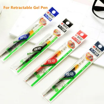 

20pcs 0.5mm Retractable Gel Pen Refill for Press Rollerball Pen Gel Refills Papelaria for Office & School Supplies Free Shipping