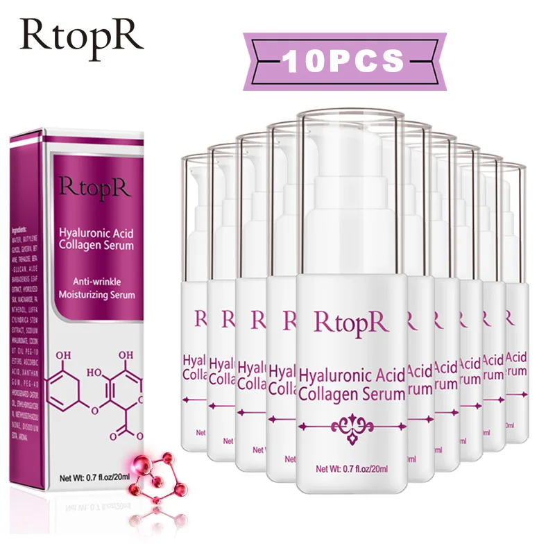 

10pcs RtopR Hyaluronic Acid Collagen Serum Anti-Aging Facial Treatment Whitening Skin Increases Skin Vitality And Elasticity