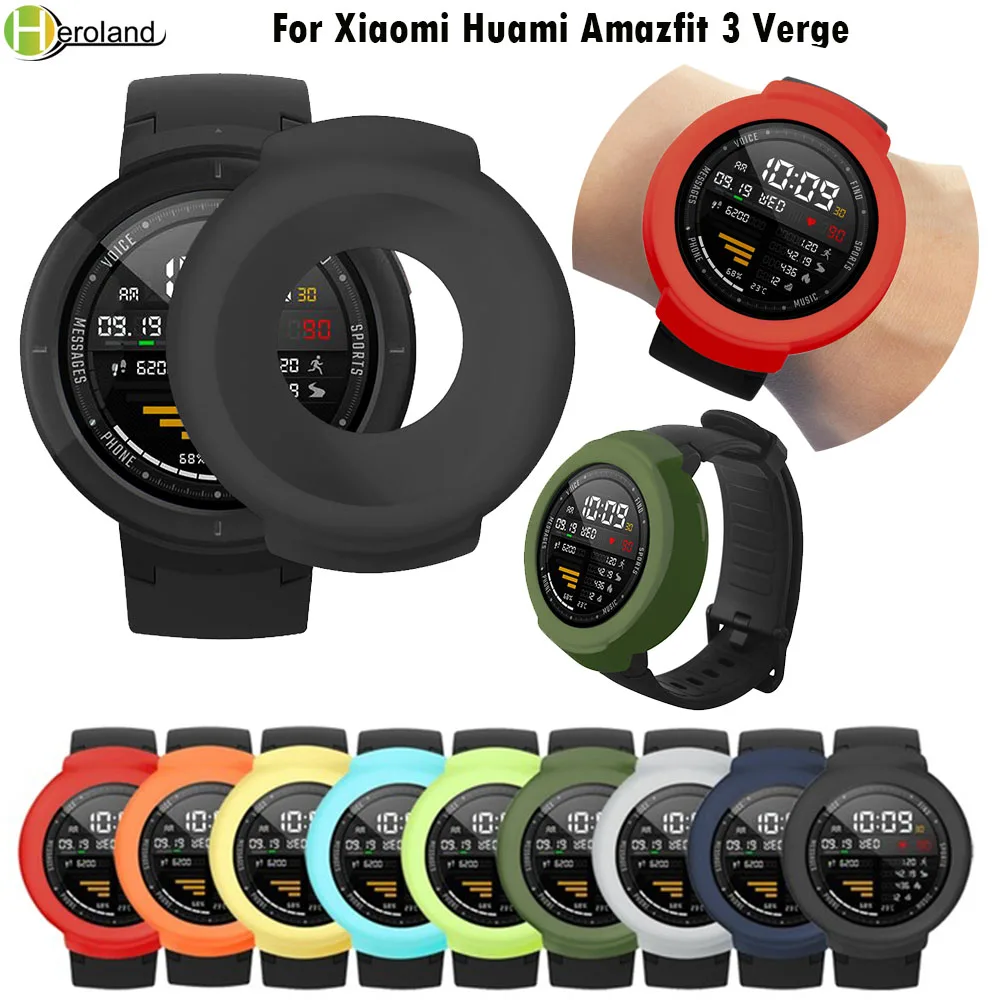 

Защитный чехол для Xiaomi Huami Amazfit 3 Verge, защитный чехол для умных часов, мягкий силиконовый чехол, аксессуары для умных часов