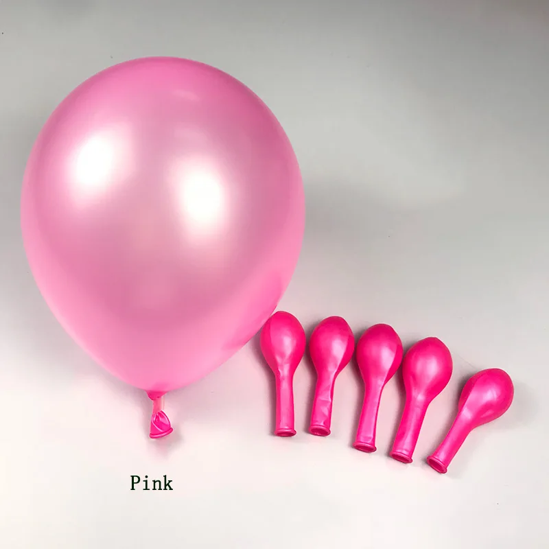 Жемчужные шары 20 шт 10 дюймов толщиной 2,2 г воздушные шары ко дню рождения украшения шарики для свадьбы розовые белые фиолетовые вечерние шары оптом - Цвет: Розовый