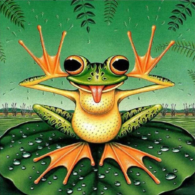 

YI BRIGHT New Diamond Embroidery Cartoon Frog 2019 5d Diamond Painting Full Square Rhinestones Picture Diamond Mosaic Beadwork