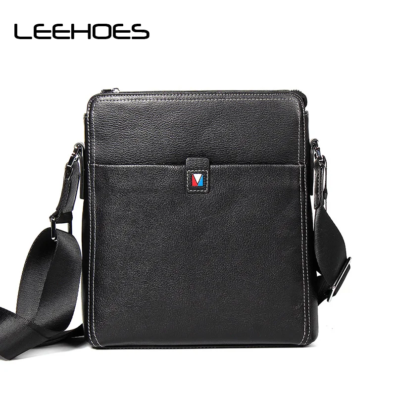 

2017 New Fashion Business Soft Leather Men's Messenger Bags Designer Handbags High Quality Crossbody Vintage Shoulder Man Bag