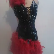 Стиль, костюм для латинских танцев, сексуальное перьевое платье с блестками для латинских танцев, платье для женщин, детское платье для латинских танцев, S-L