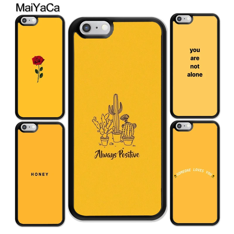 MaiYaCa Yellow aesthetic Printed Soft Rubber Mobile Phone