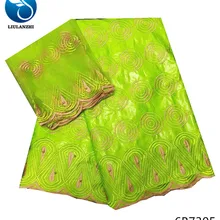 LIULANZHI кружево Базен с сетчатые кружева 2 ярдов Африканский bazin lace для женщин 5 ярдов батик икань хлопковый материал лучшие продукты 6B73