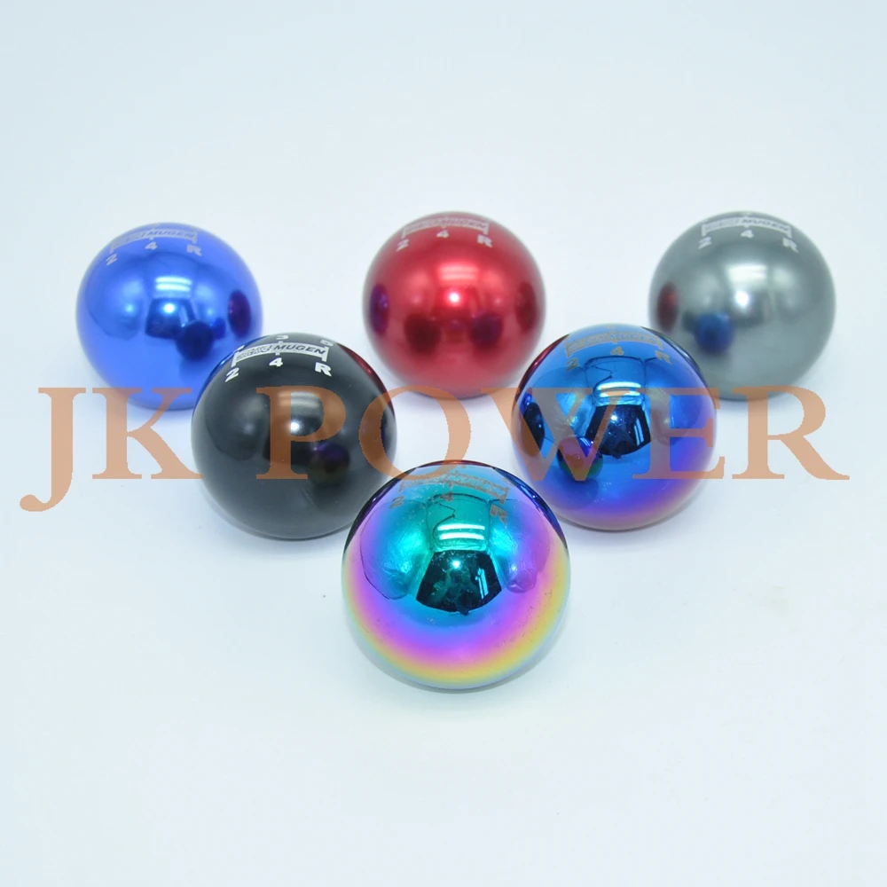 

JK MUGEN 5 speed 6 speed Universal Neo Chrome Blueing Spherical Round Aluminum 50MM Gear Shift Knob
