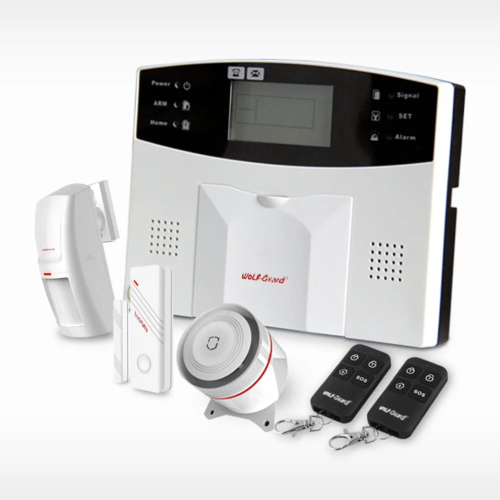 Wolf Guard Wireless GSM SMS Home Alarm Security Burglar System PIR