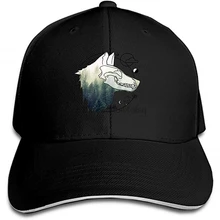 Регулируемая бейсболка с черепом и волком, хлопковая бейсболка с козырьком