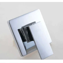 И розничная Современные хромированная латунь душ Клапан площадь одной ручкой смеситель для душа Управление Клапан смеситель Клапан