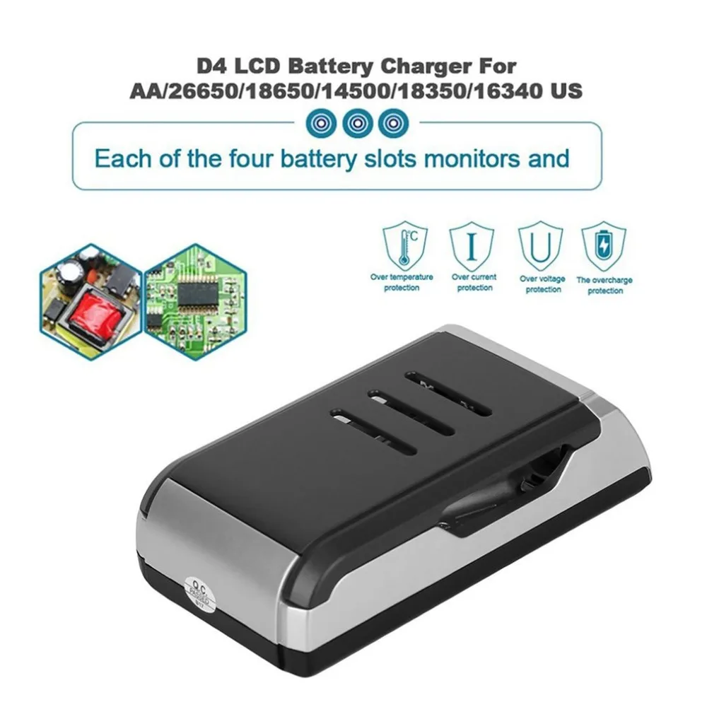 

LCD Display Charger For AA AAA Rechargeable Batteries Intelligent Fast Battery Charger UE EU UK Plug