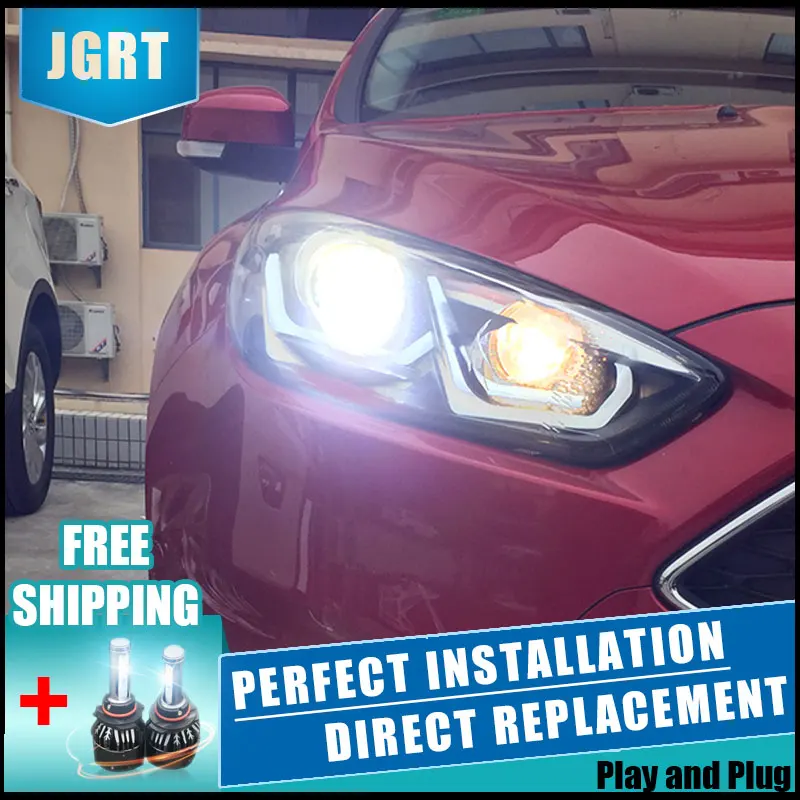  2PCS LED Headlights For Ford Focus 2015-2018 Car Led Lights Double Xenon Lens Car Accessories Dayti - 32889738666