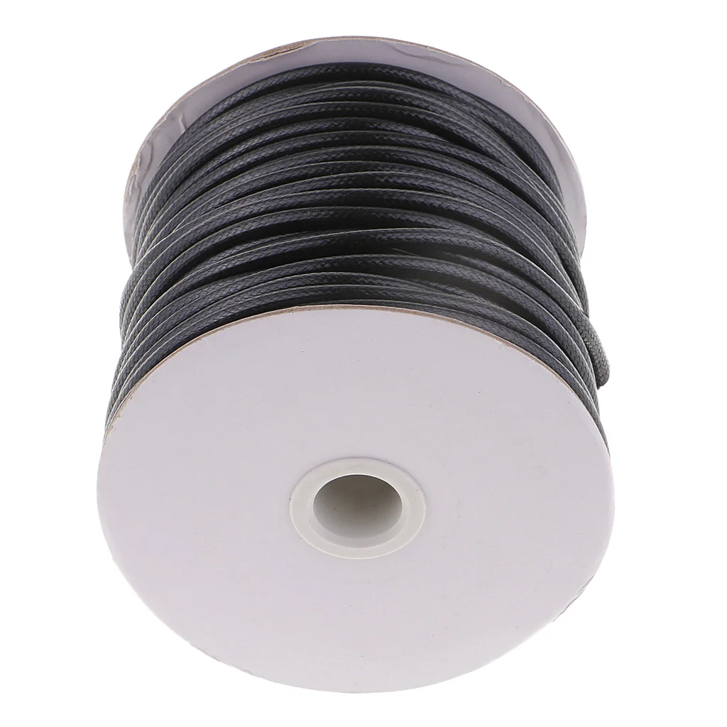 49 Yards/Roll Waxed Cotton Cord DIY Necklace Bracelet Jewelry Beading Making String 3mm 4mm Round Leather Sewing Thread