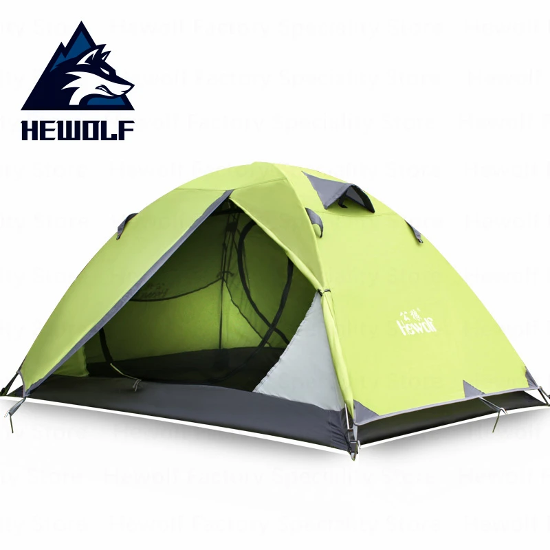 Hewolfアウトドア超軽量2人用キャンプテント2層防水防風通気性フォーシーズンズキャンプハイキングテント|Tents| - AliExpress