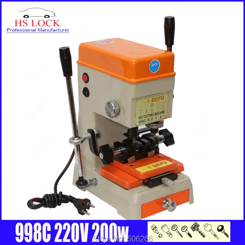 

100% original defu 998c key cutting machine 220v 180w car key duplicationg machine made in CHina