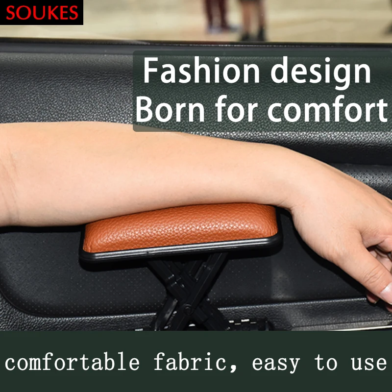 

Car Modified Driver's Left Hand Adjustable Armrest Pad For VW Passat B5 B6 Polo Golf 4 5 Chevrolet Cruze Lada Granta RAM