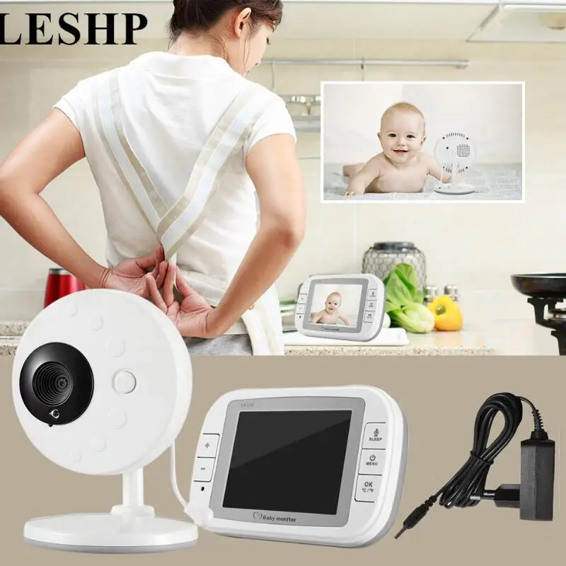 

LESHP Baby Monitor with 3.5 Inch Wireless TFT LCD Video Night Vision 2-way Audio Infant Baby Camera Digital Video Babysitter