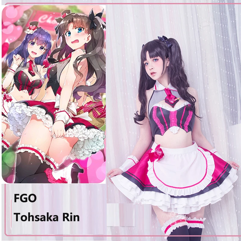 Аниме одежда fate grand order Tohsaka Rin Косплей Костюм уличный шоколадный костюм женский