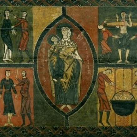 Altarpiece - Madonna and Child with the Martyrdom of Saints by artist