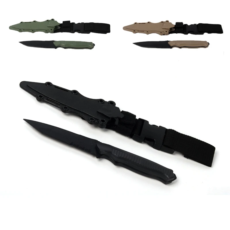 Outdoor army military tactical knife for war game paintball airsoft