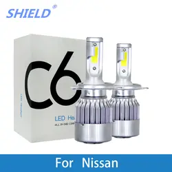 Светодиодный H7 H1 автомобиля лампы фар для Nissan, Qashqai, Juke Tiida X-Trail Примечание ногами Almera H4 H3 H11 9005 HB3 9006 HB4 12 V Авто свет