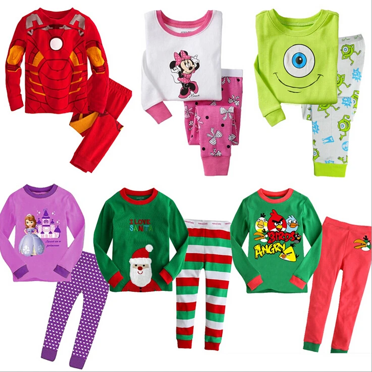 Kids Boys Girls Child Christmas Minnie Mouse Pyjamas Pjs Character Nightwear Set