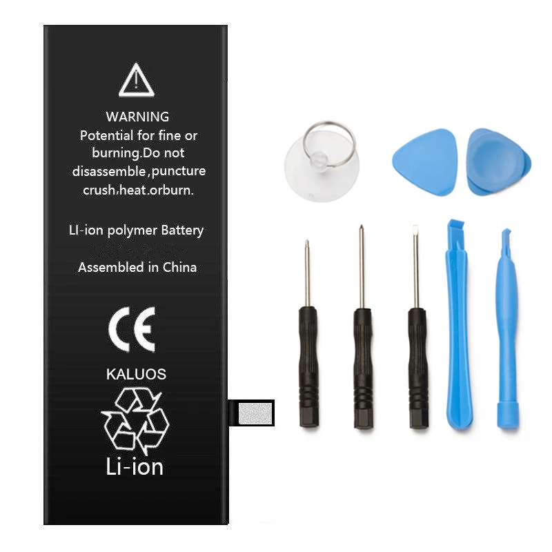 Goedkoop Real Capaciteit Ingebouwde Telefoon Batterij Voor iPhone 5 5 S 5C 6 6 S 7 8 Plus 4 4 S Hoge Kwaliteit Vervanging Batterijen Met Machine gereedschap