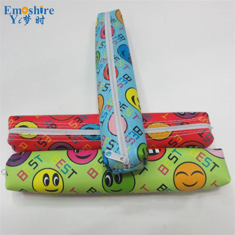Emoshire Korean stationery cartoon smiley canvas pencil bag special expression stationery pencil pencils student pencil pencil pencil case (3)