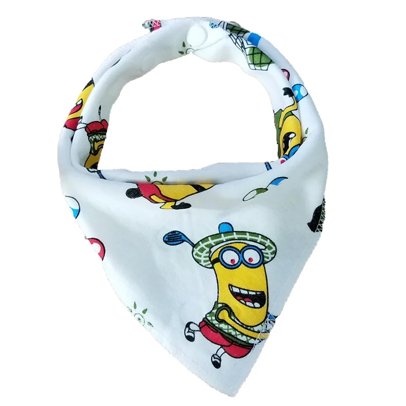 Baby Bibs High quality triangle double layers cotton bib Soft Baby Scarf Boys Girls kids Bibs Cartoon Baby Stuff