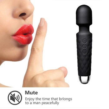 20 Modes Powerful AV Vibrators Rechargeable Magic Wand Massager Clit Massage Female Masturbation Silent Adult Sex Toys for Women 6