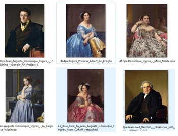 

6pcs -GOOD quality-TOP art - French Neoclassical painter Jean-Auguste-Dominique Ingres Portrait painting print art on canvas