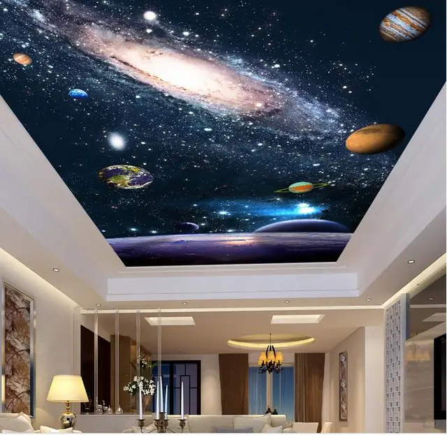 custom 3d sky ceiling wallpaper Space wall mural 3d ceiling wallpaper clouds 3d room