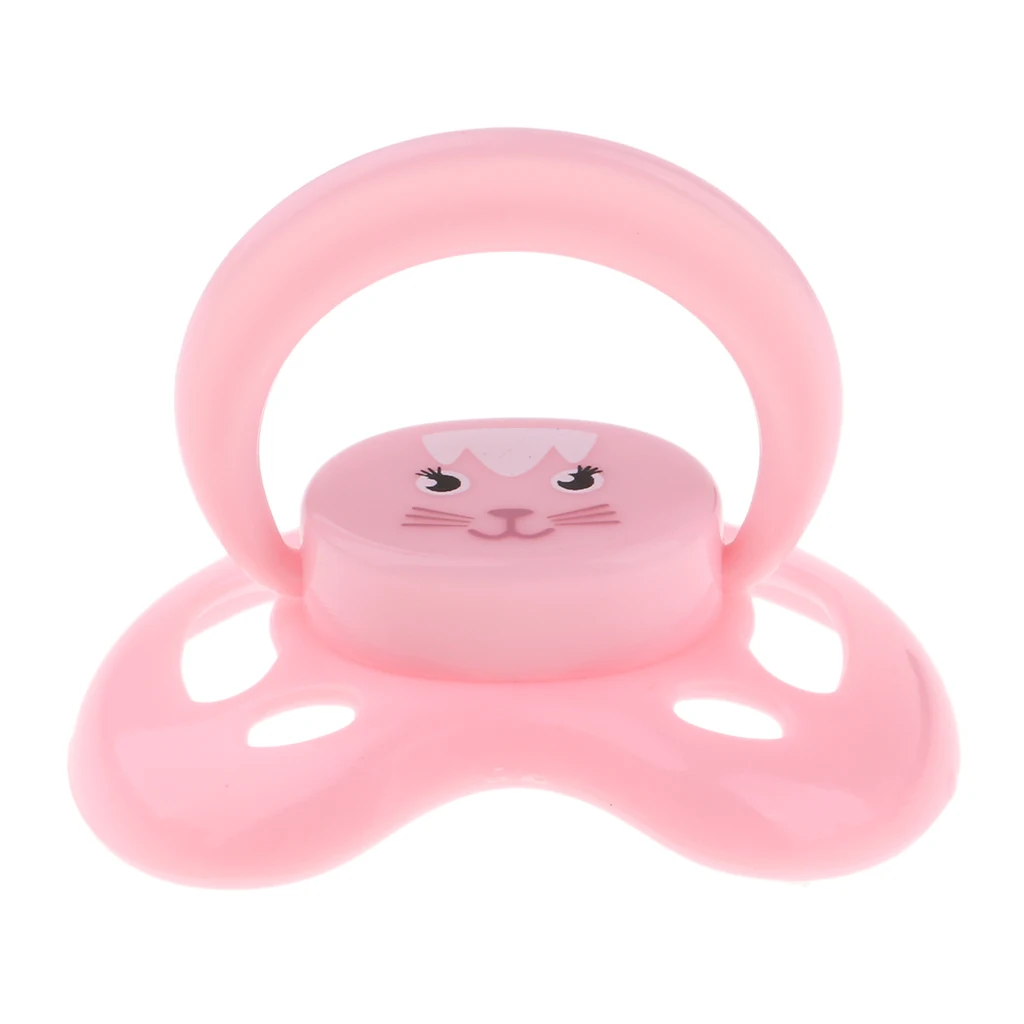 High Quality Cute ABS plastic Dummy Magnetic Pacifier for Reborn Newborn Baby Doll Supplies Pink  not suitable for children