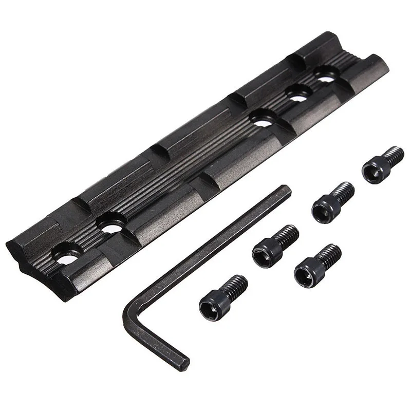 

20mm Picatinny Dovetail to Weaver Rail Mount Adapter 100mm Scope Mount Converter For Rifle Flashlight Laser Sight