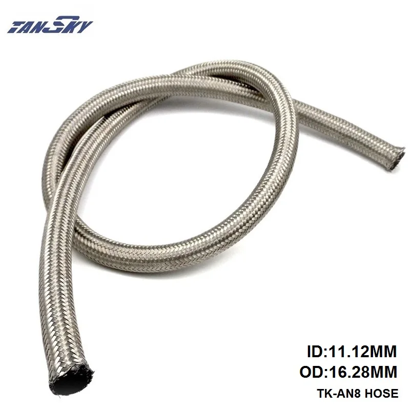 AN 8 1meter Stainless Steel Braided hoses Fuel Oil Line Hose track