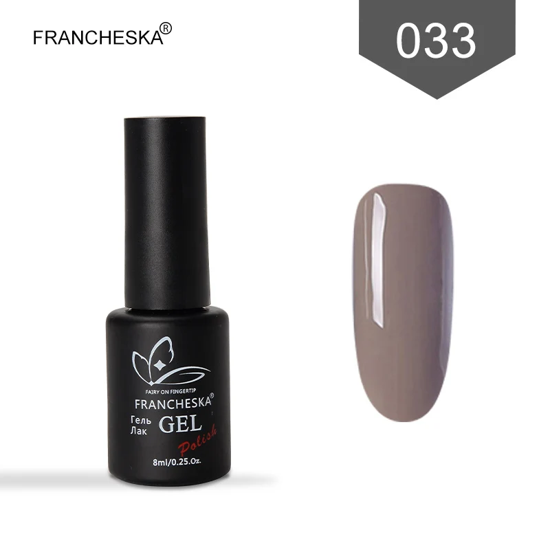 Francheska Гель-лак для ногтей замачиваемый УФ 8 мл Гель-лак маникюрный лак Nails Art Vernis Полуперманентная основа верхнее покрытие для ногтей - Цвет: 8ml Gel Polish 033