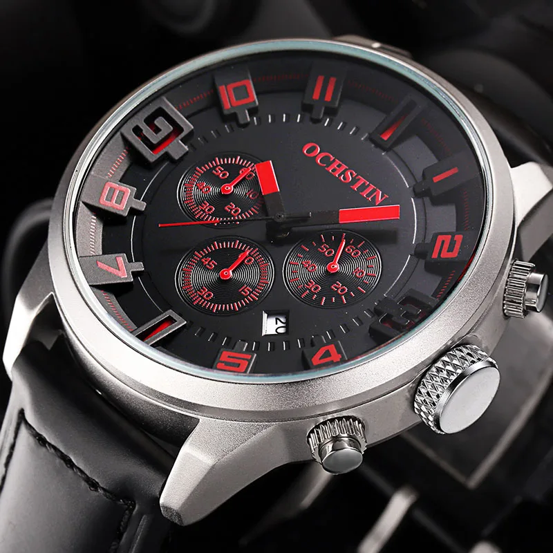 

Top Brand Luxury Mens Watches Militray Sport Quartz Leather Watch Men Waterproof Sport Clock Male Wristwatches Relogio Masculino