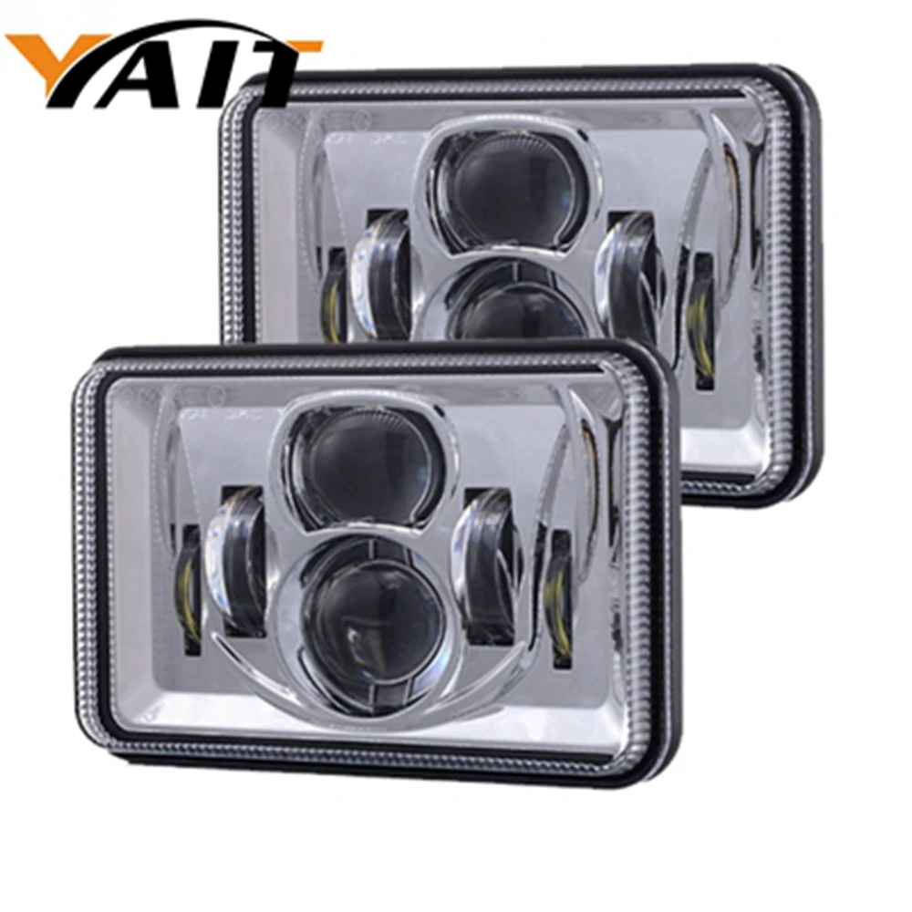 2 шт. 4x6 &quotLED квадратные фары преобразования H4 Фары заменить для HID Xenon H4656 H4666 H6545